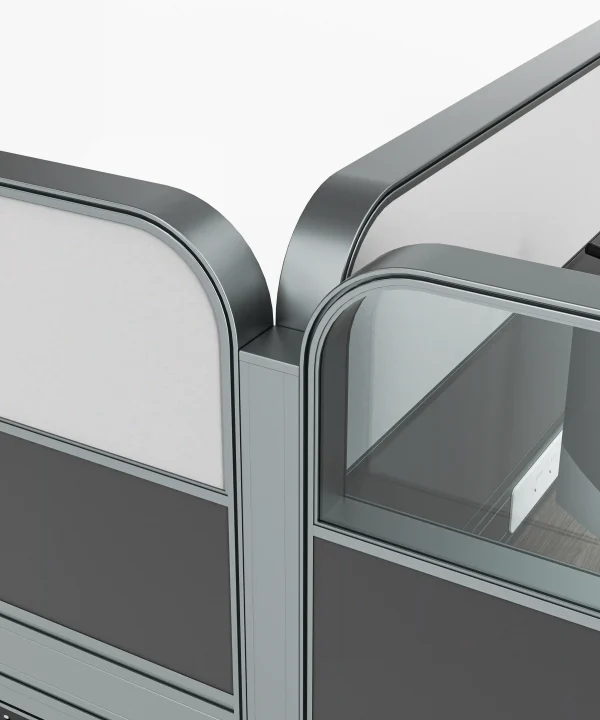 db60-u深灰色细节 GS series office partitions