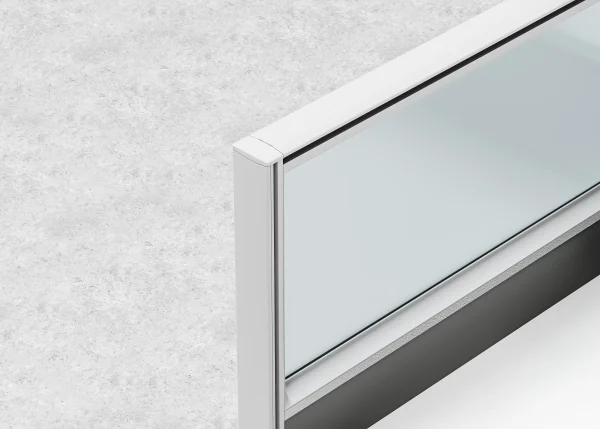 White T-C Series Office Partition 40 Thickness Corner