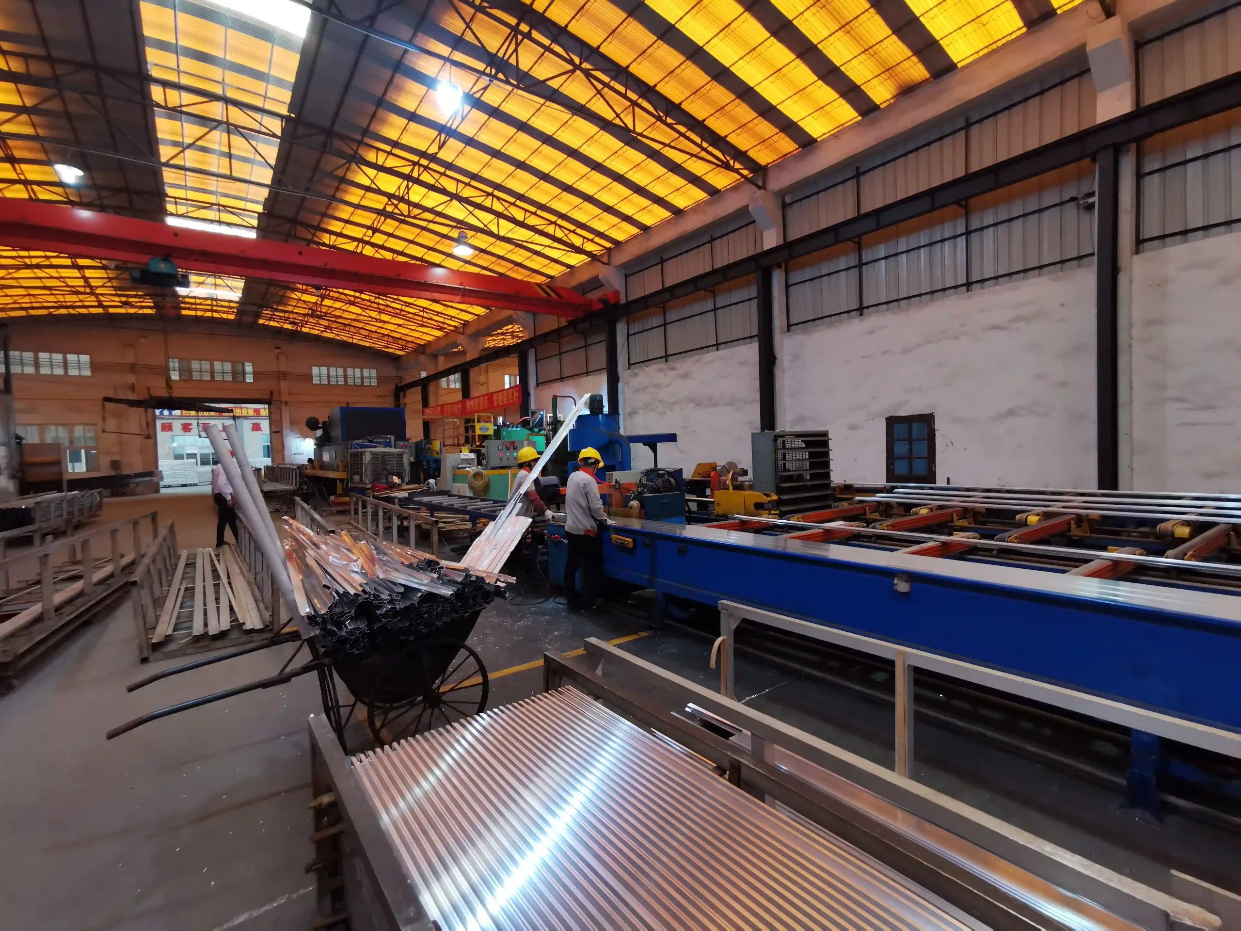 Aluminum extrusion production line